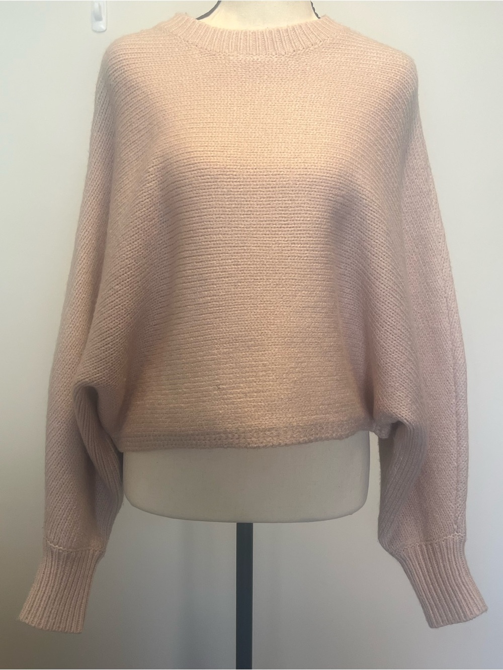 Garage Blush Crewneck Batwing Sleeve Sweater